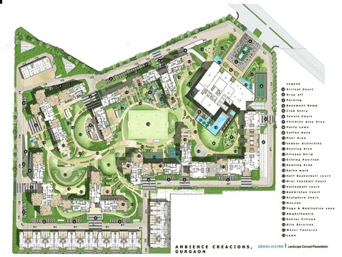Ambience Creacions — landscape master plan with amenities legend
